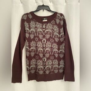 Chocolate Brown and sage lightweight sweater
